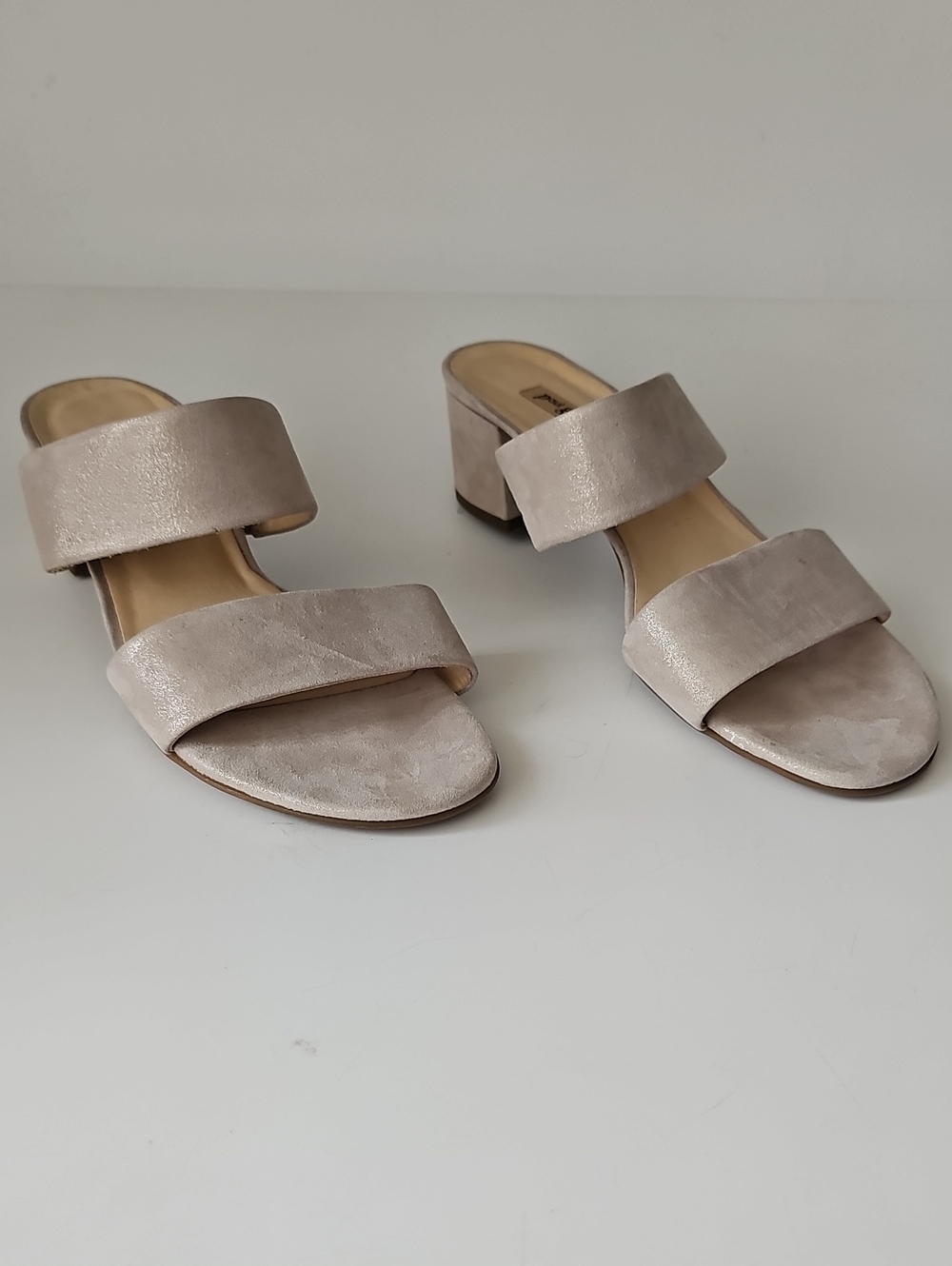 Paul Green Meg Slide Women's Double-Band Slide Sandals 8.5 Block Heel